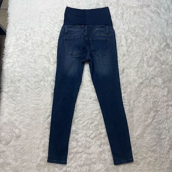 Kancan Maternity Jeans Womens Size 7 / 27 Skinny Stretch Full Panel Belly - Picture 13 of 14